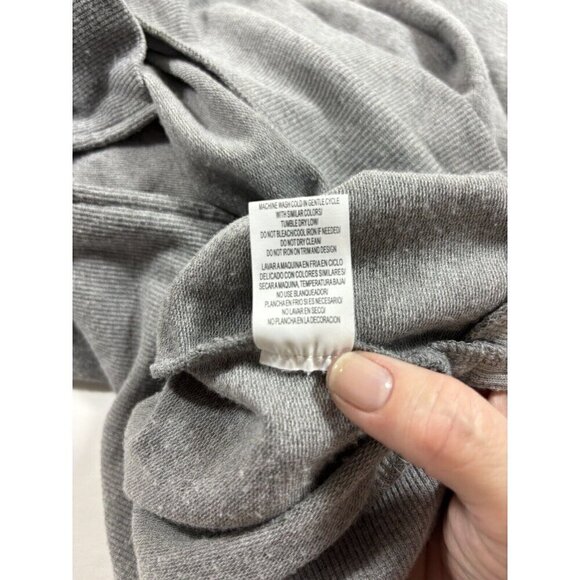 Sincerely Jules Tunic Sweatshirt Grey Large Long Sleeve Snaps Large Collar - Picture 8 of 9